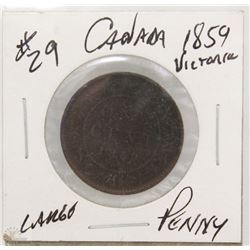 1859 CANADA LARGE PENNY - NARROW 9