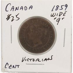 1859 CANADA LARGE PENNY - WIDE 9
