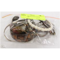 VARIOUS BRASS AND COPPER BRACELETS