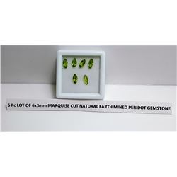 LOT OF 6 MATCHED PERIDOT GEMSTONES