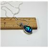 Image 1 : BLUE FIRE OPAL PENDANT & CHAIN