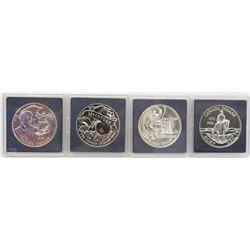 CANADA RCM 1995,1996,1997 & 1998 BU SILVER DOLLARS
