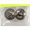 Image 1 : LOT OF 2 GERMAN NAZI WWII TOTENKOPT BUTTONS MARKED