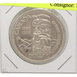 CANADIAN 1958 SILVER DOLLAR BRITISH COLUMBIA