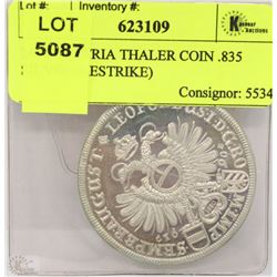 1690 AUSTRIA THALER COIN .835 SILVER (RESTRIKE)