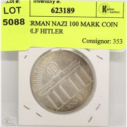 1933 GERMAN NAZI 100 MARK COIN W/ ADOLF HITLER