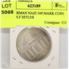 Image 1 : 1933 GERMAN NAZI 100 MARK COIN W/ ADOLF HITLER