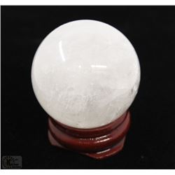 #88- NATURAL CLEAR QUARTZ CRYSTAL SPHERE BALL