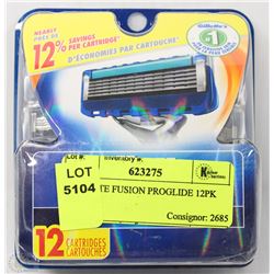 GILLETTE FUSION PROGLIDE 12PK REFILLS