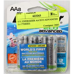 8PK ENERGIZER AA ECO ADVANCED BATTERIES