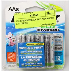 8PK ENERGIZER AA ECO ADVANCED BATTERIES