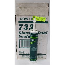 CASE OF 12 BLACK GLASS AND METAL SEALANT