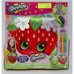 SHOPKINS 4PC COLOR N' FASHION CHARACTER PURSE