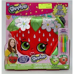 SHOPKINS 4PC COLOR N' FASHION CHARACTER PURSE