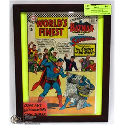WORLD FINEST BATMAN & SUPERMAN COMIC BOOK DISPLAY