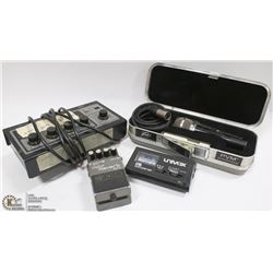 BOX W/ MISC DJ/MUSICAL EQUIPMENT