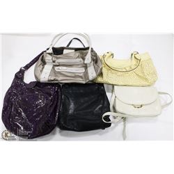 FLAT OF 5 ASSORTED PURSES INCL JONES NEW YORK