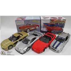 BOX WITH FIVE 1/18 SCALE DIE CAST MODELS