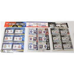 10) NHL STAMP CARDS SERIES 1, 2, AND 3