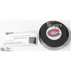 140) ALEX TANGUAY SIGNED PUCK WITH COA