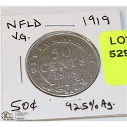 1919 NFLD FIFTY CENT PIECE