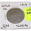 Image 1 : 1919 NFLD FIFTY CENT PIECE