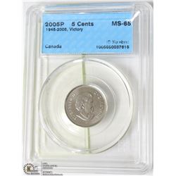 117) RCM 2005P 5 CENT MS-64 1945-2005 VICTORY