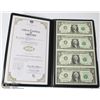Image 1 : 146) USA UNCUT SHEET OF $1 BILLS, TOTAL 4 WITH COA