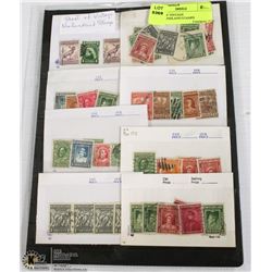 SHEET OF VINTAGE NEWFOUNDLAND STAMPS