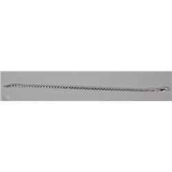 SILVER PLATED FLAT SNAKE CHAIN BRACELET