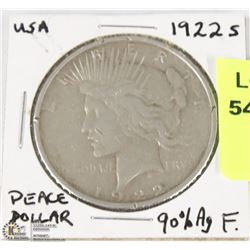 1922S USA PEACE DOLLAR