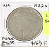 Image 1 : 1922S USA PEACE DOLLAR