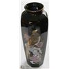 Image 1 : 153) BLACK PORCELAIN HAND PAINTED VASE MADE