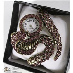 NEW COBRA RHINESTONE WATCH