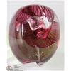 Image 1 : RED GLASS SWIRL PAPER WEIGHT
