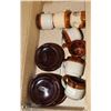 Image 1 : 152) VINTAGE POTTERY MINIATURE COFFEE SET 14 PCS