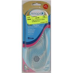 AMOPE GEL ACTIVE FLAT SHOE INSERTS WMS SZ 5-10