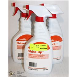 LOT OF 3 BOTTLES OF DIVERSEY SHINE UP LEMON
