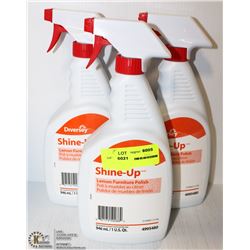 LOT OF 3 BOTTLES OF DIVERSEY SHINE UP LEMON