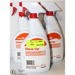LOT OF 3 BOTTLES OF DIVERSEY SHINE UP LEMON