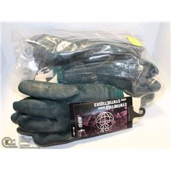 12 PAIRS OF BOB DALE SYNTHETIC WORK GLOVES SIZE L