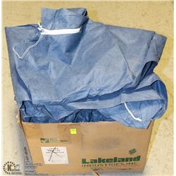 LOT OF 25 BLUE DISPOSABLE COVERALLS 2XL