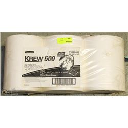 KIMBERLY CLARK 3 ROLLS OF KREW 500 SHOP TOWELS
