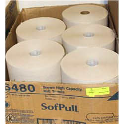 LOT OF 5 ROLLS OF GP BROWN HIGH CAPACITY TOWEL