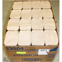 BOX OF 16 PACKS OF BROWN SINGLE FOLD NAPKINS