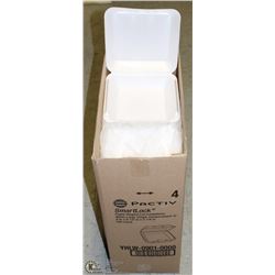 BOX OF PACTIV SMARTLOCK TAKEAWAY CONTAINERS