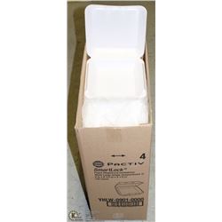 BOX OF PACTIV SMARTLOCK TAKEAWAY CONTAINERS