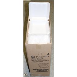 BOX OF PACTIV SMARTLOCK TAKEAWAY CONTAINERS