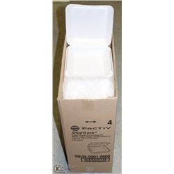 BOX OF PACTIV SMARTLOCK TAKEAWAY CONTAINERS