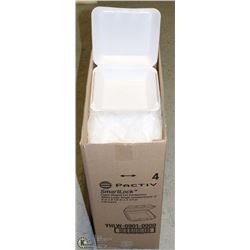 BOX OF PACTIV SMARTLOCK TAKEAWAY CONTAINERS